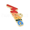 Alloy Enamel Pandants FIND-M083-04B-G-2