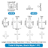 Unicraftale DIY Cross Charm Cuff Ring Making Kit DIY-UN0004-62-3
