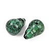 Dyed Synthetic Turquoise 3 Hole Guru Beads G-C198-01C-06-2