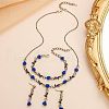 Rose Alloy & Acrylic Pendant Necklaces & Stud Dangle Earrings & Link Bracelets Sets FS-WG1B14F-03-2