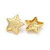 Rack Plating Brass Micro Pave Clear Cubic Zirconia Stud Earring EJEW-C102-07G-01-2