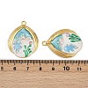 304 Stainless Steel Enamel Pendants STAS-L290-30G-3