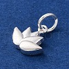 925 Sterling Silver Lotus Charms STER-G045-03S-2