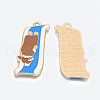 Alloy Enamel Pendants ENAM-T011-26KC-RS-2