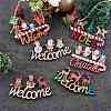 8Pcs 8 Style Christmas Decorative Wooden Door Sign sgFIND-SZ0005-74-7