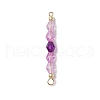 5Pcs 5 Colors Acrylic Bicone Beaded Connector Charms PALLOY-JF03477-3
