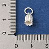 925 Sterling Silver Tulip Flower Charms with Jump Rings FIND-U013-08S-01-3