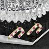 Christmas Rack Plating Brass Cubic Zirconia Stud Earrings EJEW-K245-55C-G-1