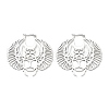 Non-Tarnish 304 Stainless Steel Bat Hoop Earrings for Women EJEW-R156-08P-1