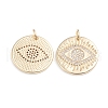 Brass Micro Pave Cubic Zirconia Pendants ZIRC-I042-11G-2