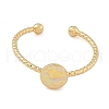 Brass Cuff Ring Components KK-A258-01G-2