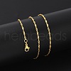 Brass Singapore Chains Necklaces for Women NJEW-D302-34G-2