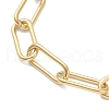 304 Stainless Steel Paperclip Chains Bracelets BJEW-I293-09G-3
