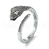 Snake Alloy Open Cuff Rings RJEW-K275-78AS-1