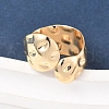 Snake Shape Hammered Iron Cuff Bangle & Ring SJEW-G085-01G-3