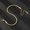 304 Stainless Steel Rope Chain Bracelets for Women BJEW-Q051-04G-3