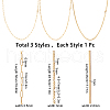 SUNNYCLUE 3Pcs 3 Styles 304 Stainless Steel Chain Necklaces STAS-SC0002-76G-2