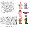 2Pcs 2 Styles Carbon Steel Cutting Dies Stencils DIY-WH0309-1259-2