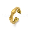 Bamboo Joint 304 Stainless Steel Open Cuff Rings for Women RJEW-M019-37G-2