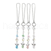 Angel Butterfly Glass Pendants Decirationgs HJEW-JM01936-1