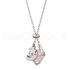 3Pcs 3 Styles 304 Stainless Steel Empty Macrame Pouch Star Moon Pendant Cable Chain Necklace Making NJEW-JN05281-5