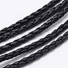 Braided PU Imitation Leather Cord LC-N009-01-3mm-1