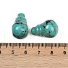 Dyed Synthetic Turquoise 3 Hole Guru Beads G-C198-01B-05-3