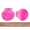 Spray Painted Natural Scallop Shell Big Pendants SSHEL-T017-14A-3