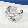 Brass Adjustable Open Cuff Rings for Women RJEW-C129-02P-1