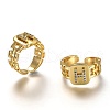 Brass Micro Pave Clear Cubic Zirconia Cuff Rings RJEW-H541-01H-G-2