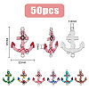 HOBBIESAY 50Pcs Printed Alloy Connector Charms ENAM-HY0001-12-2