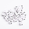 Acrylic Horizontal Hole Letter Beads PL37C9308-Y-2