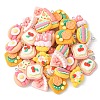 40Pcs 8 Styles Opaque Resin Pendants RESI-CJ0003-47-8
