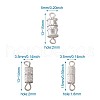 Kissitty Brass Screw Clasps KK-KS0001-10-9