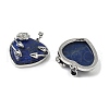 Dyed Natural Lapis Lazuli Heart Pendants G-S391-01P-N-2