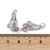 Brass Micro Pave Cubic Zirconia Pendants KK-C093-01B-P-3