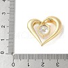 Brass Micro Pave Clear Cubic Zirconia Pendants ZIRC-I071-15G-3