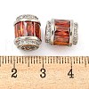 Rack Plating Brass Micro Pave Cubic Zirconia European Beads KK-F089-31P-01-3