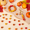 SOFPLATE 120Pcs 4 Colors Painted Natural Wood Beads WOOD-SP0001-11A-4