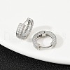 Brass Micro Pave Clear Cubic Zirconia Hoop Earrings EJEW-S277-09P-A-2