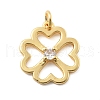 Brass Micro Pave Cubic Zirconia Pendants KK-L209-080G-1