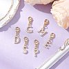 26Pcs 26 Styles Brass & Plastic 
Imitation Pearl Pendant Decorations HJEW-JM03174-2