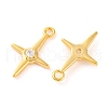 Brass Micro Pave Clear Cubic Zirconia Pendants KK-U017-10D-G-2