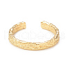 Ion Plating(IP) 304 Stainless Steel Textured Open Cuff Ring for Women X-RJEW-I096-19G-2