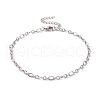 304 Stainless Steel Figaro Chain Bracelet for Men Women BJEW-E031-14P-01-1