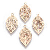 Rack Plating Brass Filigree Pendants KKC-T001-42KC-3