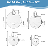   4Pcs 4 Styles 925 Sterling Silver Pendants STER-PH0002-47-2