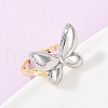 Brass Adjustable Open Cuff Rings for Women RJEW-Q030-03GP-4