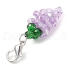 Grape Glass Pendant Decoration HJEW-JM02594-5