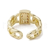 Brass with Cubic Zirconia Adjustable Rings RJEW-K257-61G-3